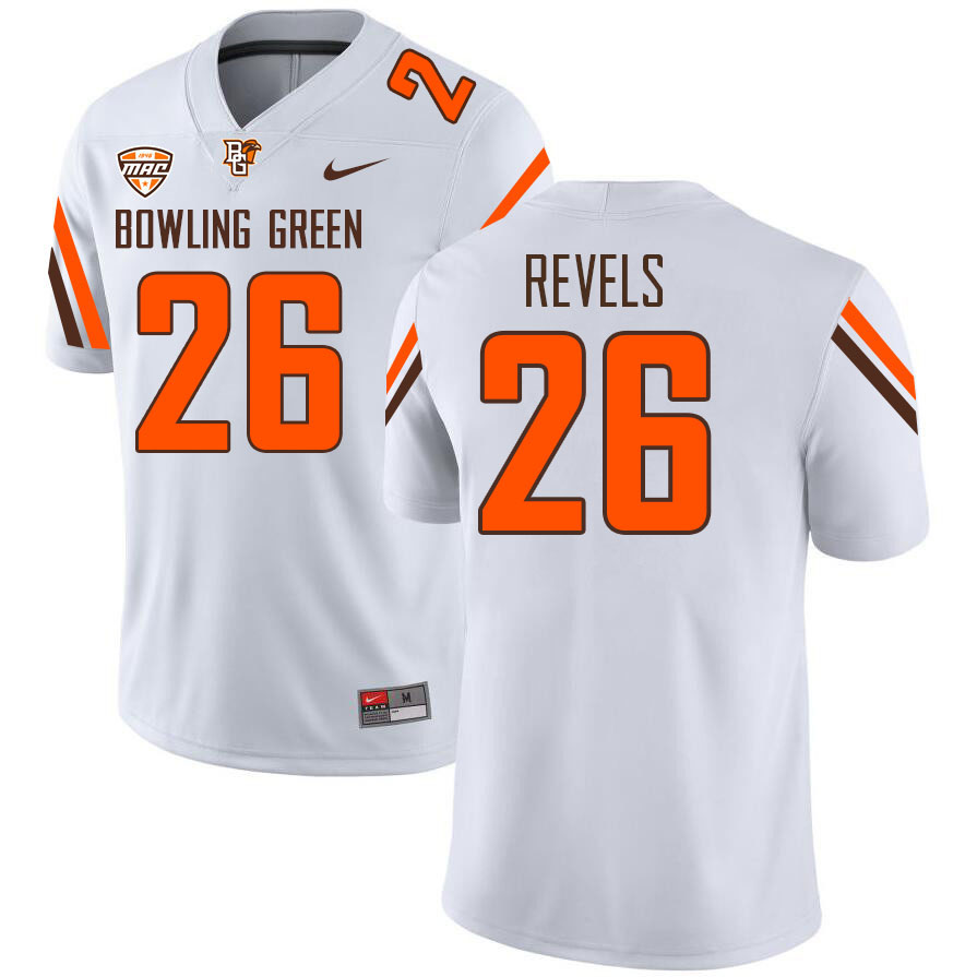 Bowling Green Falcons #26 Tracy Revels College Football Jerseys Stitched Sale-White